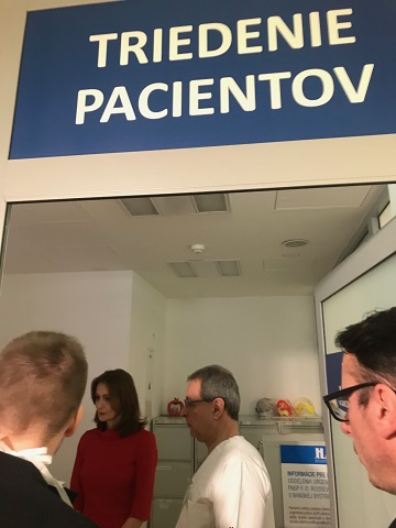 Ministerka zdravotníctva Andrea Kalavská na otvorení prvého urgentného príjmu II. typu v SR v Banskej Bystrici 