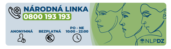 Národnú linku na podporu duševného zdravia (NLPDZ)